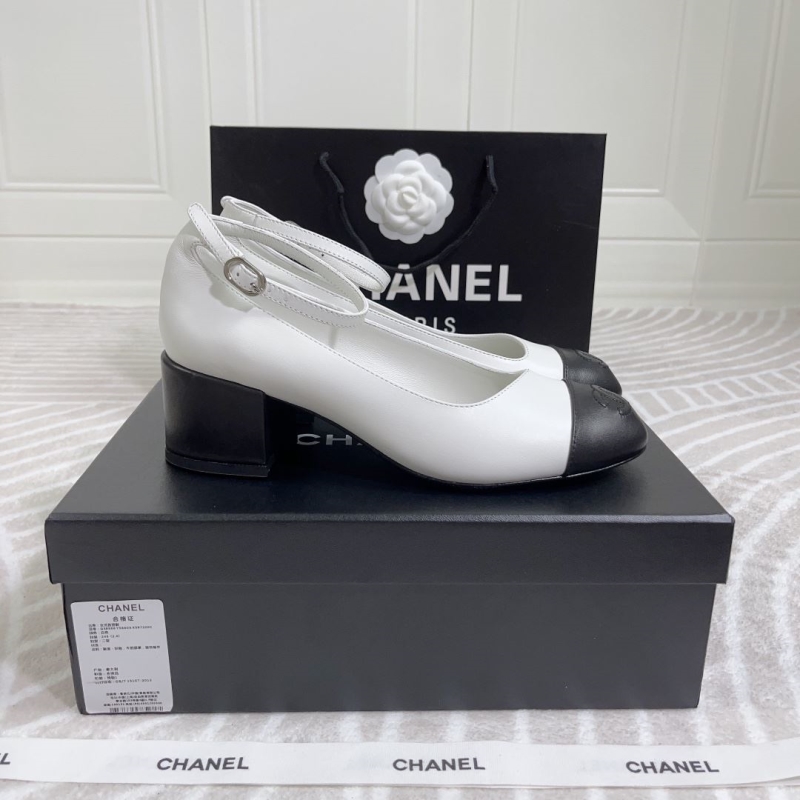 Ch*el leather shoes